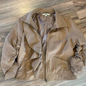 Tan Faux Suede Jacket